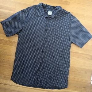 Men's Navy Blue Voyager Short Sleeve button up shirt. Size XXL